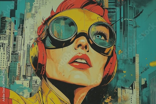 Exploring the vibrant world of comic book art through dynamic posters featuring characters and urban landscapes photo