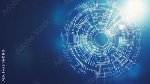 Wallpaper Mural Abstract Technology Background Design Circular Pattern Torontodigital.ca