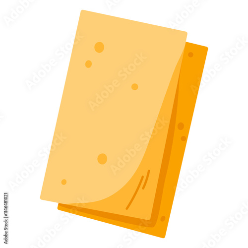 Dried lasagna pasta sheets. Lasagna noodles. Flat sheets. Dry Italian food. Vector illustration in cartoon style. Isolated white background