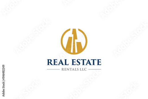 Simple building design and construction logo. The symbol for construction, apartment, and architect. premium logo design vector.