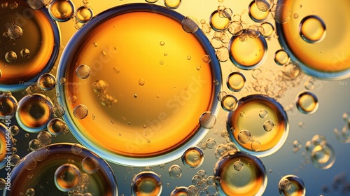 Wallpaper Mural Abstract Oil Bubbles in Circles with Warm Hues and Soft Light Reflections Captivating the Eye and Inviting the Imagination Torontodigital.ca