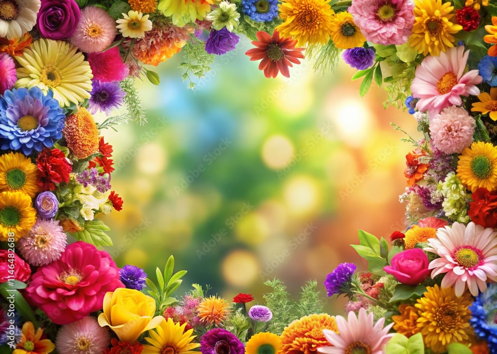 Colorful Flower Frame Photography, High Depth of Field, Floral Border, Vibrant Blooms, Spring Flowers, Summer Flowers, Botanical Image, Nature Photo, Macro Photography, Flower Background Colorful Flower Frame Photography, High Depth of Field, Floral Border, Vibrant Blooms, Spring Flowers, Summer Flowers, Botanical Image, Nature Photo, Macro Photography, Flower Background