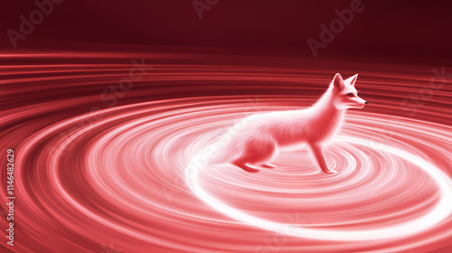 Pink abstract background with elliptical shaped light trails. Ecliptical. Illustration photo