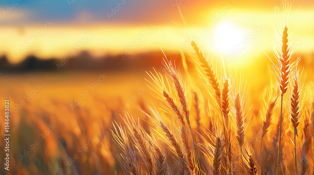 A nature scene of a golden wheat field glowing under the setting sun , imagine oil painting, impressionist style, landscape, golden hour A nature scene of a golden wheat field glowing under the setting sun , imagine oil painting, impressionist style, landscape, golden hour