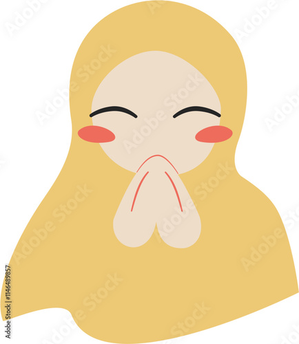 celebrating islamic eventful days, forgiving each other hand clasping woman hijab, face