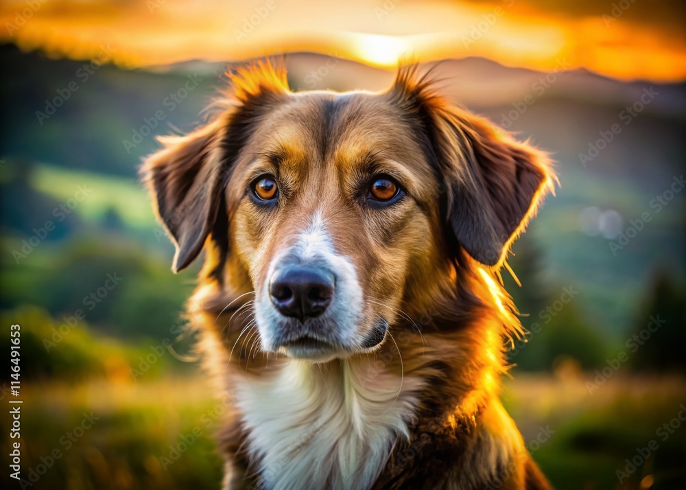 Countryside Dog Profile Photo: High Depth of Field Canine Portrait Photography Countryside Dog Profile Photo: High Depth of Field Canine Portrait Photography