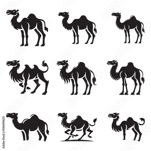 Set of Camels Silhouette Bundle, Animal Icons