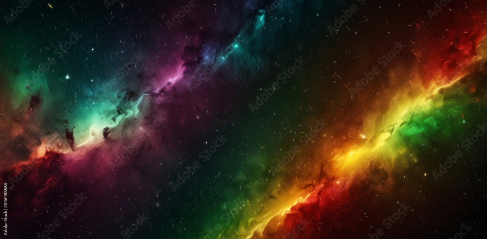 Nebula and galaxies in space, The elements of this image furnished the galaxy abstract wallpaper Background design for Black History Month and juneteenth with red, yellow and green lights and stars. Nebula and galaxies in space, The elements of this image furnished the galaxy abstract wallpaper Background design for Black History Month and juneteenth with red, yellow and green lights and stars.