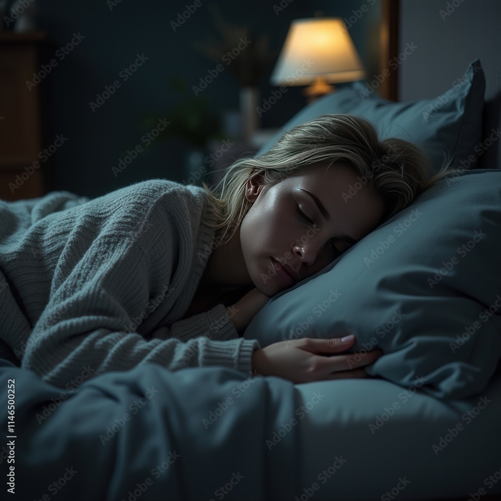 Restful Night with Soft Lamp Glow Restful Night with Soft Lamp Glow