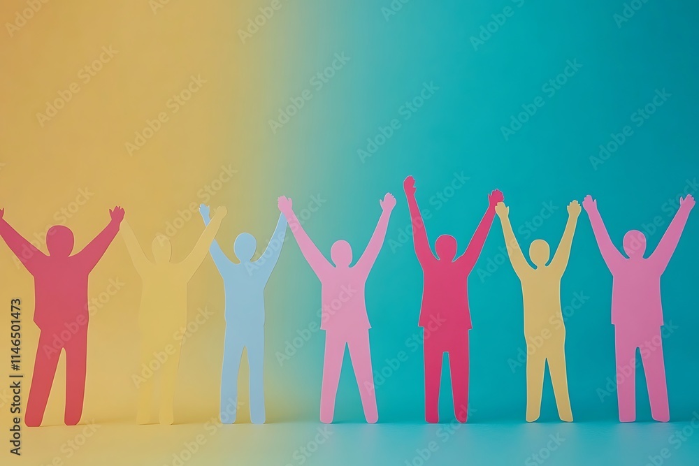 Colorful People Celebrating Unity and Success2 Colorful People Celebrating Unity and Success2