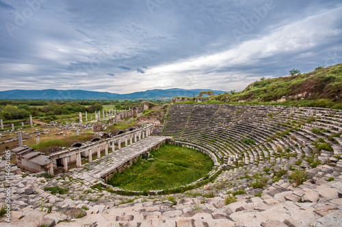 The Aphrodisias Ancient City view in Turkey photo