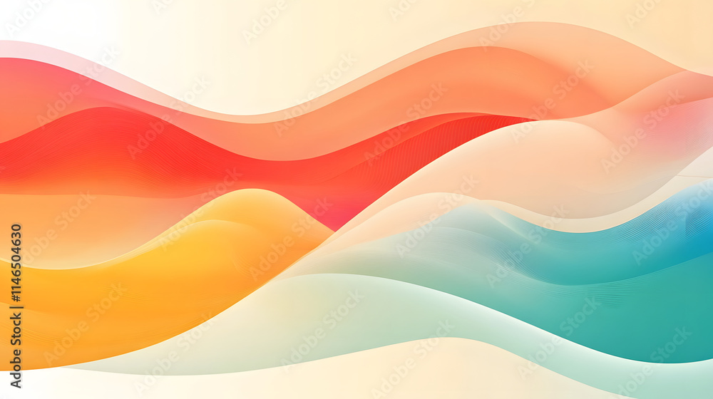 Abstract Colorful Waves Flowing Design Abstract Colorful Waves Flowing Design