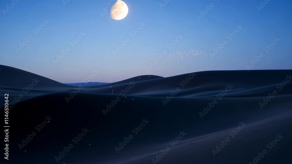 Sparks fly across the desert dunes at sunset, creating a mesmerizing display of light and energy in a remote landscape Sparks fly across the desert dunes at sunset, creating a mesmerizing display of light and energy in a remote landscape