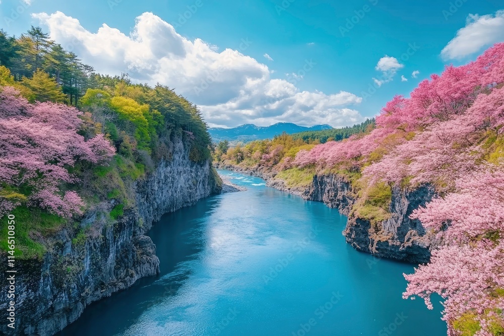 Beautiful and cute Kawazu Zakura Sakura cherry blossoms against blue sky, Kawazu River, Shizuoka, Japan. Wallpaper background Beautiful and cute Kawazu Zakura Sakura cherry blossoms against blue sky, Kawazu River, Shizuoka, Japan. Wallpaper background