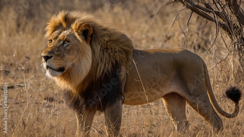 Majestic Asiatic Lion in Gir National Park photo