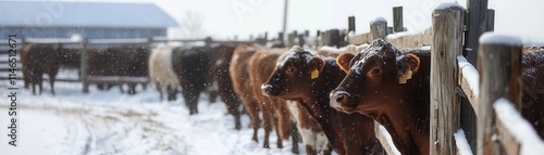 Cattle Huddling Together in...
