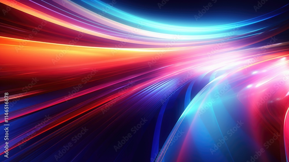 Abstract, vibrant light trails with digital effects Abstract, vibrant light trails with digital effects