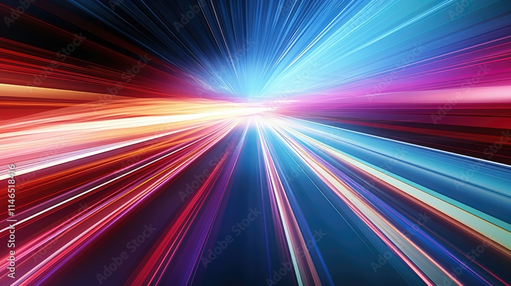 Abstract, vibrant light trails with digital effects Abstract, vibrant light trails with digital effects