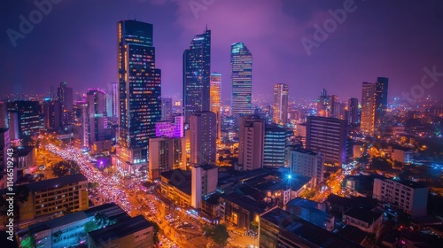 night view of manila skyline