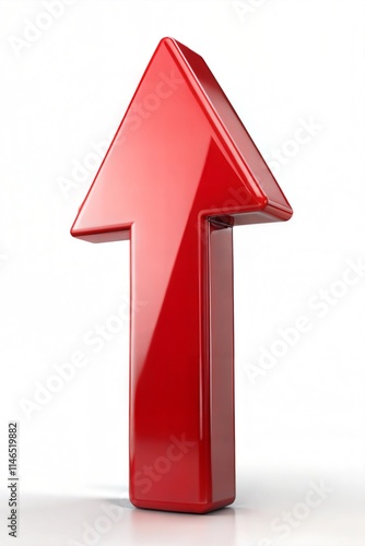 Red Arrow Upward Progress Growth Success Achievement Increase Improvement