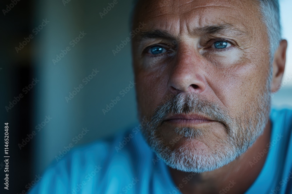 An impactful close-up of a confident senior man with striking blue eyes, showcasing wisdom and life experiences, placed against a softly blurred background that adds depth. An impactful close-up of a confident senior man with striking blue eyes, showcasing wisdom and life experiences, placed against a softly blurred background that adds depth.