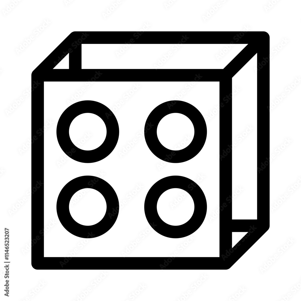 dice line icon