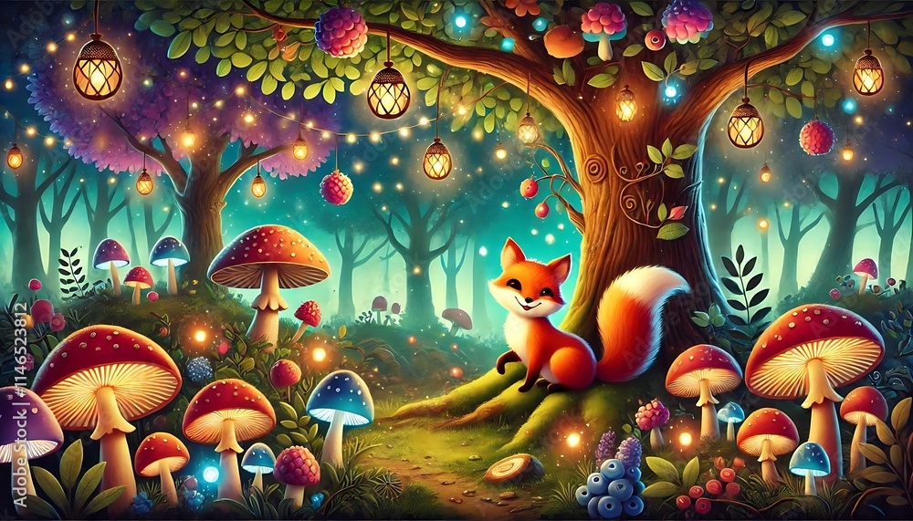 Whimsical Night in the Fairy Tale Forest Whimsical Night in the Fairy Tale Forest
