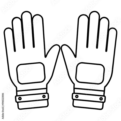 Vector Design of VR Gloves Icon