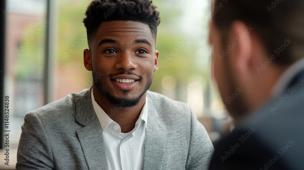 confident young businessman in meeting confident young businessman in meeting