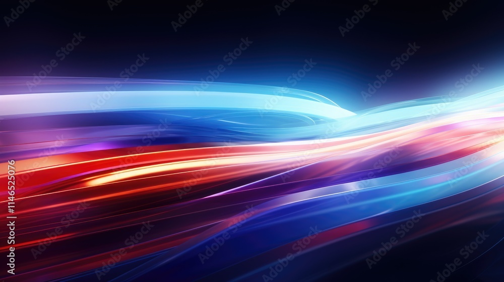 Abstract, vibrant light trails with digital effects Abstract, vibrant light trails with digital effects
