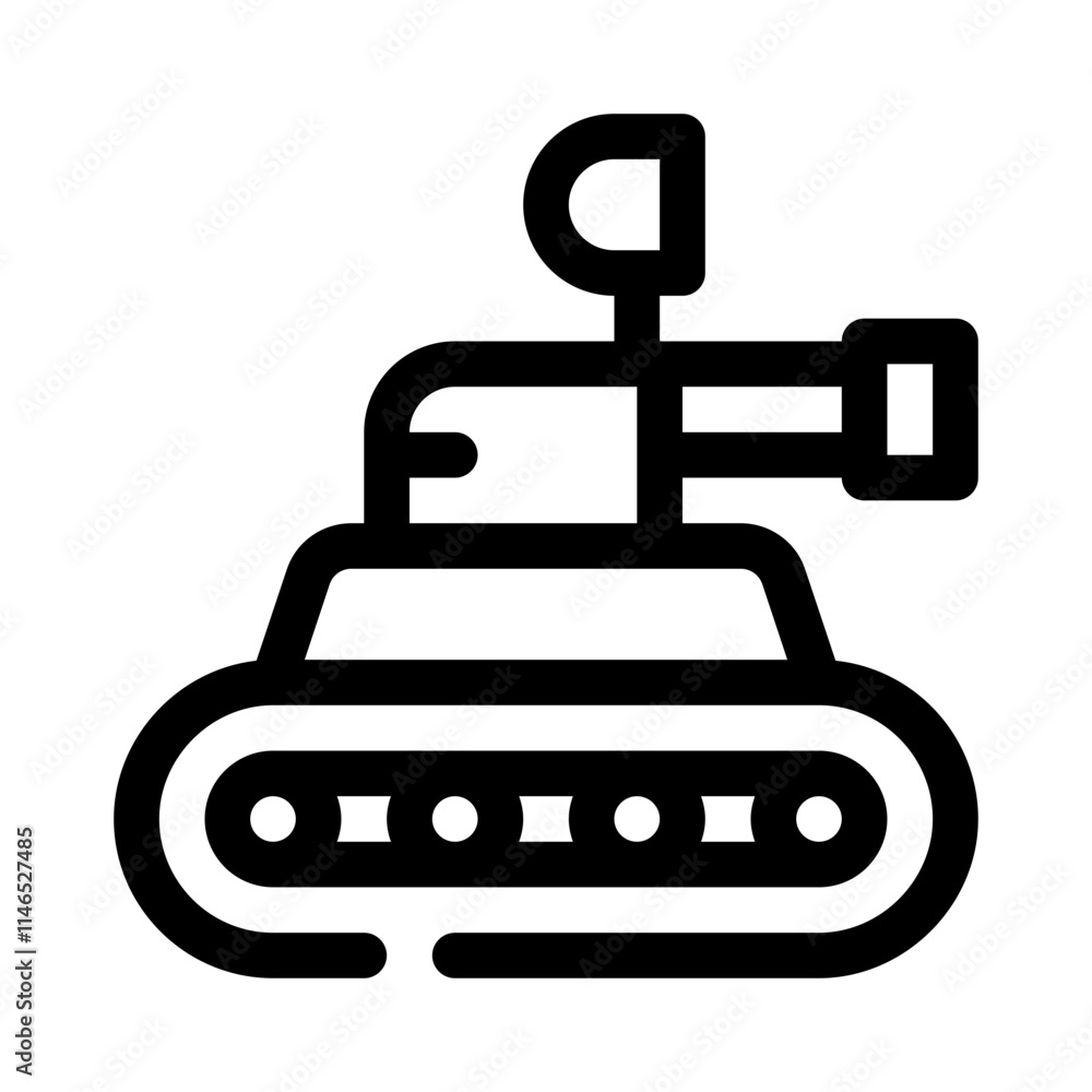 military tank line icon military tank line icon