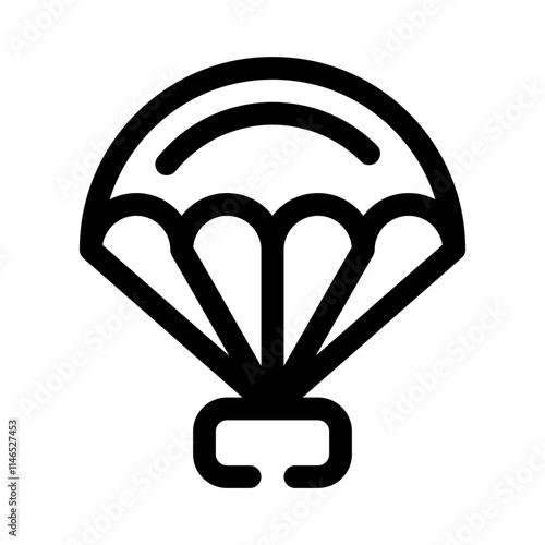 military parachute line icon