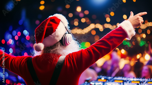The ultimate Christmas bash awaits! Head to the club for a night of fun and funky vibes with DJ Santa Claus in a white headset, delivering non-stop holiday tracks. Wear your stylis