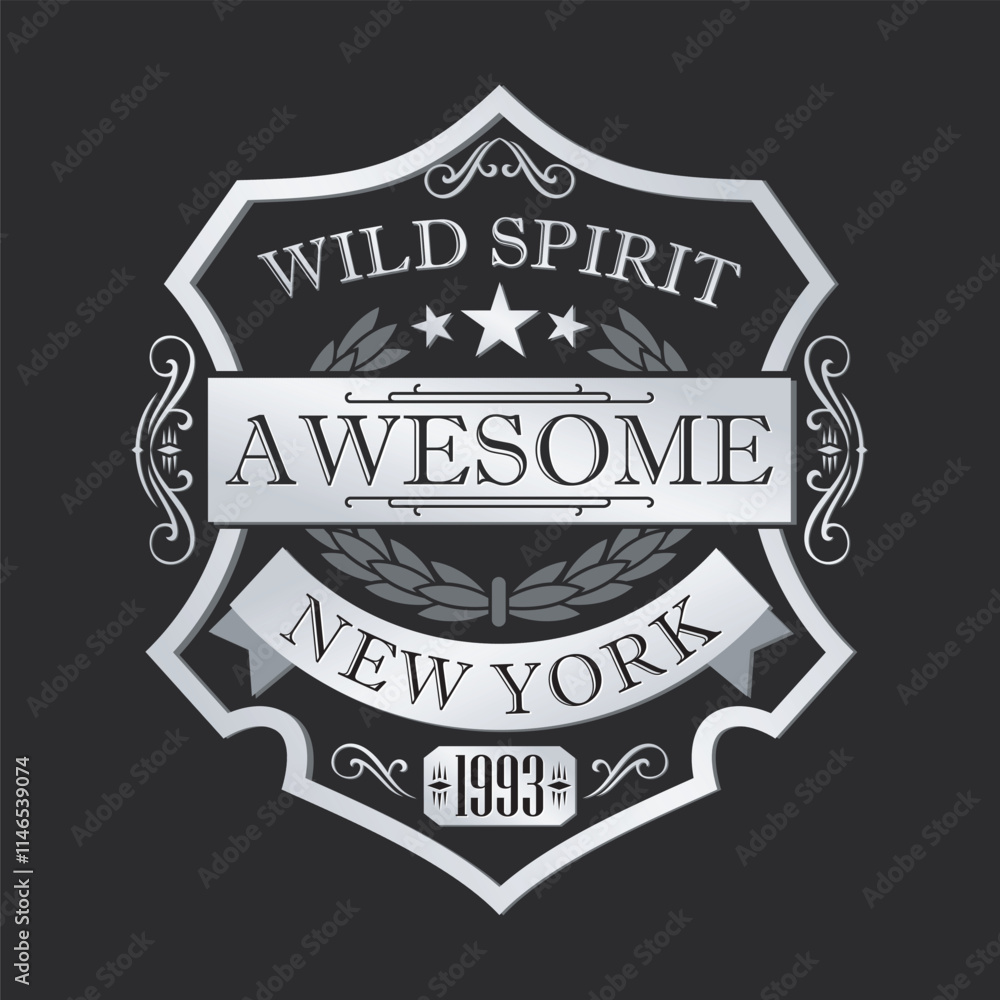 Obraz premium Vintage logo awesome Design, Calligraphy And Typography Elements Styled Design