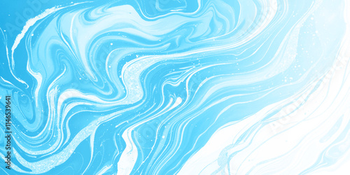 abstract blue liquid wavy marble texture.