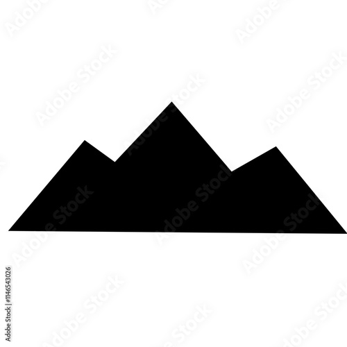 Hand drawn mountain silhouette 