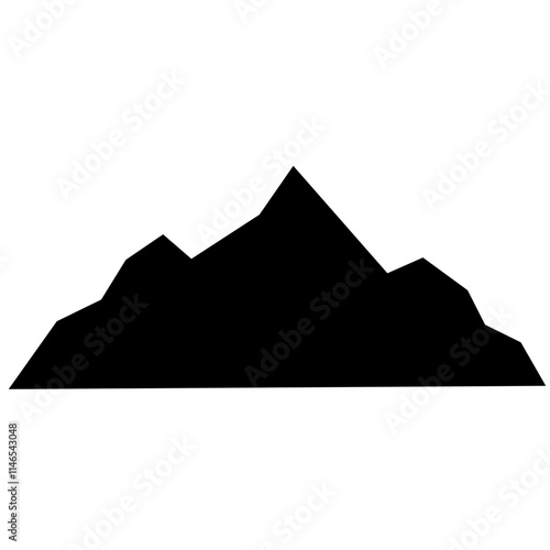 Hand drawn mountain silhouette 
