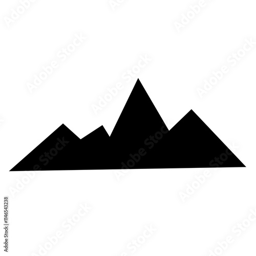 Hand drawn mountain silhouette 