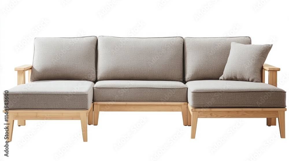 modern sectional sofa with chaise lounge and light gray fabric modern sectional sofa with chaise lounge and light gray fabric