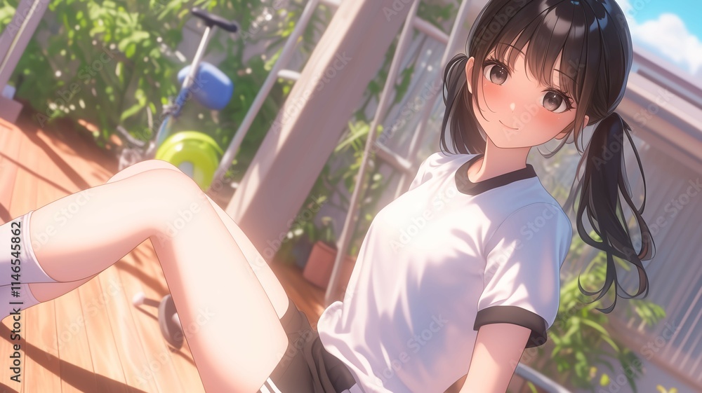 アニメ調の日本人美少女の様々なシーン_表情 アニメ調の日本人美少女の様々なシーン_表情