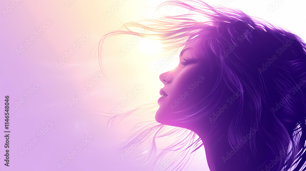 Abstract purple blurred background with a gradient light rays and shadows. Shadowed. Illustration Abstract purple blurred background with a gradient light rays and shadows. Shadowed. Illustration