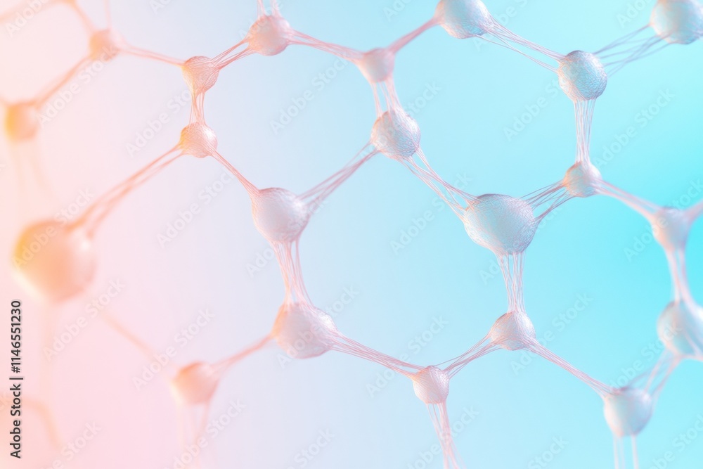 Fototapeta premium Abstract Network Pattern in Pastel Tones Minimalist Tech Connectivity