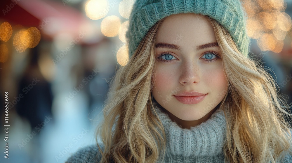 Portrait of a smiling young woman with natural light outdoors Portrait of a smiling young woman with natural light outdoors