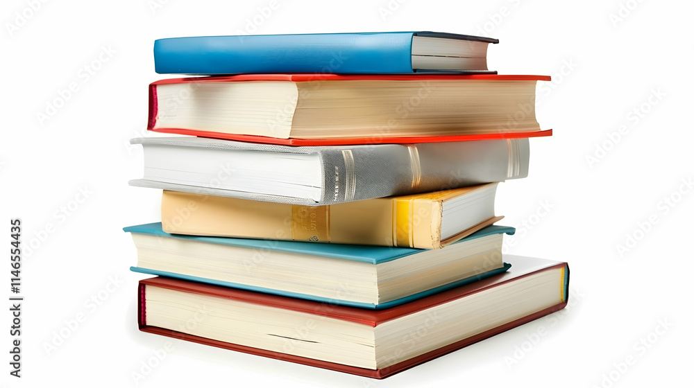 Stack of colorful books isolated on white background. Stack of colorful books isolated on white background.
