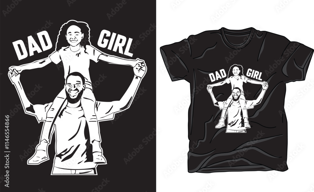 Obraz premium Father's day t-shirt design, Vector graphic, vector typographic. Father's Day motivational quote t shirts Perfect for print item poster, banner, sticker, mug, pod.