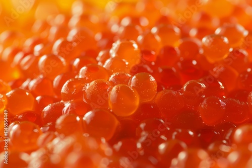  Fresh and wet natural red caviar. Image illustrated food for advertisement photo