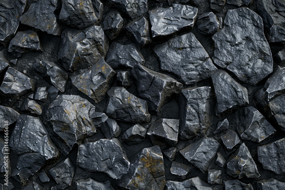 Photo of Big pile of natural black coals. Background texture for backdrops or mapping Photo of Big pile of natural black coals. Background texture for backdrops or mapping