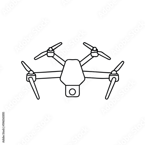 a line drawing of a drone