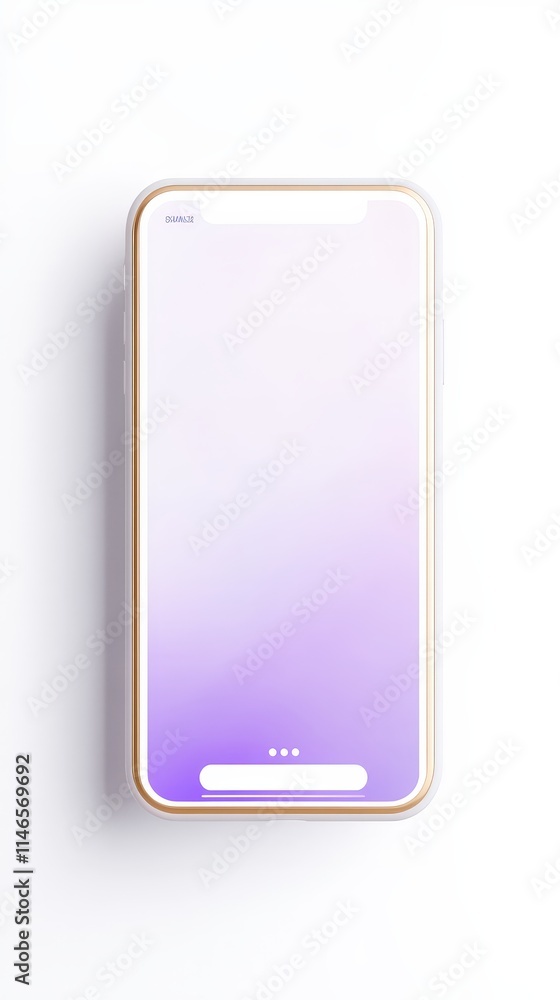 A minimalist smartphone with a gradient purple background, showcasing a sleek design and an empty screen, ideal for showcasing apps or wallpapers. A minimalist smartphone with a gradient purple background, showcasing a sleek design and an empty screen, ideal for showcasing apps or wallpapers.