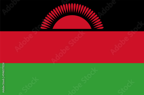Foto Editable Malawi Flag Vector - High-Resolution National Symbol Customizable Vecto